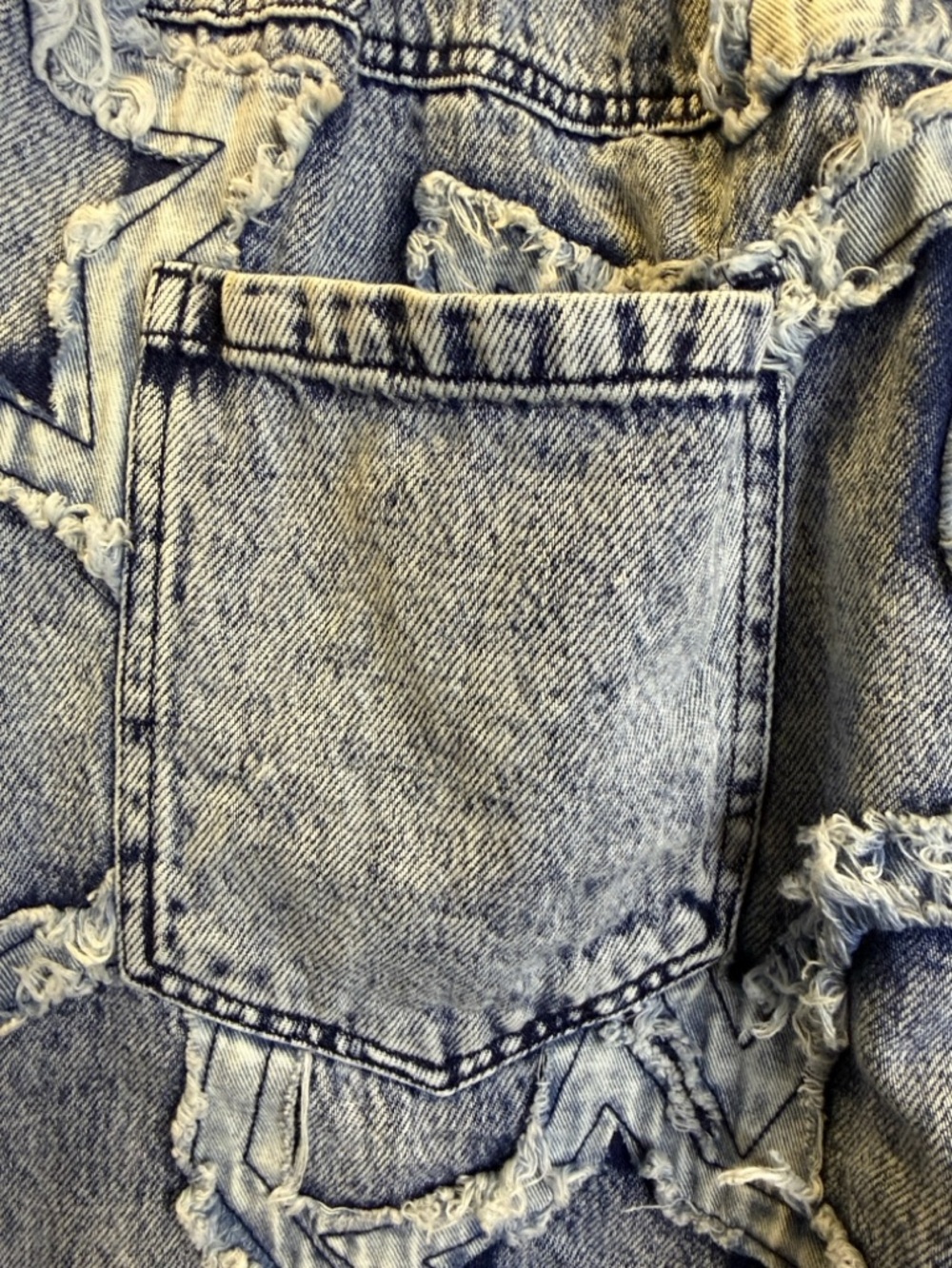 Oli & Hali ”Star Party”  Star-Appliqué Wide Leg Jeans ~ Size XL ~ NWOT - Picture 11 of 15